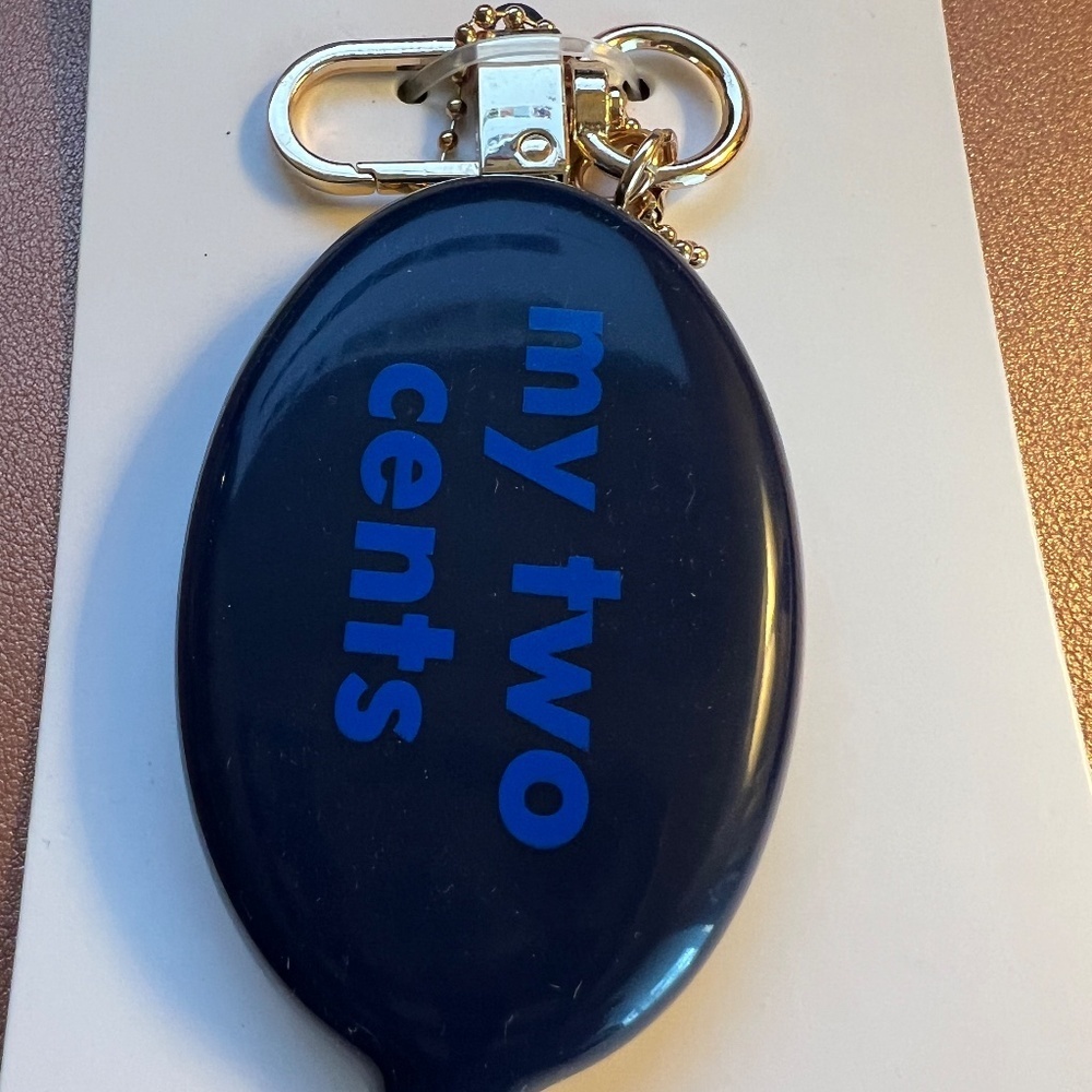 My Two Cents Coin Purse Bag Charm Keychain - kate spade new york x Target Blue - Picture 2 of 6